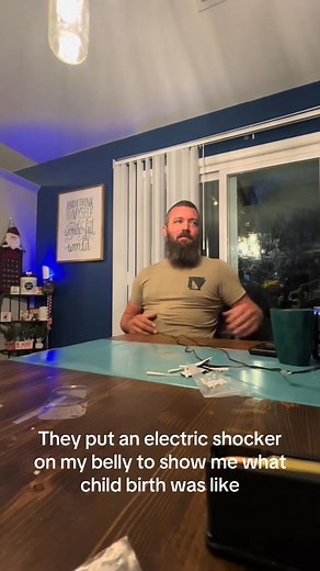 Child birth simulation. Thought I was going to 💩. I think missing a big buck still hurt worse….IM KIDDING! #childbirth #funny | Brent Loughridge