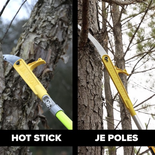 Switch once, cut twice. The Jameson Folding Pole Saw connects seamlessly with both hot sticks and JE poles—making it the only saw you need in the field. 👉 Get yours today - https://spartaco.link/4q5JXRo #jamesontools #arboristtools #linemantools #utilitytools #lineclearancetools #treecaretools | Jameson