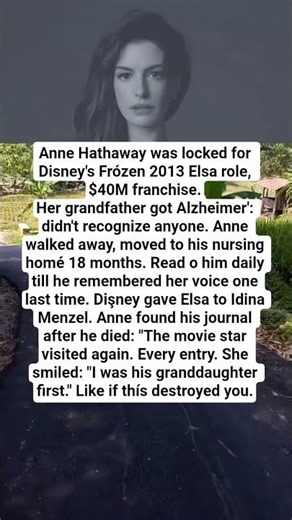 Anne Hathaway Gave Up Frozen, The Real Reason Will Break You!!!