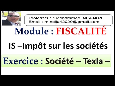 Fiscalité - IS : exercice - société TEXLA - corrigé détaillé