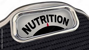 Nutrition Scale Eat Smart Better Food Balance Lose Weight Diet 3d Animation