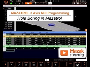 MAZATROL Programming Briefs - Hole Boring in MAZATROL