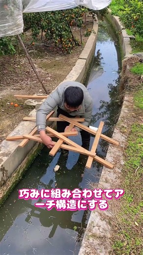 Ancient Bridge-Building Secrets! Expertly Crafting a Weight-Bearing Arch Bridge with Just 9 Logs—...