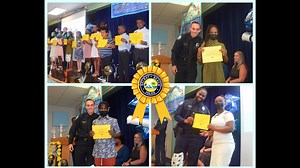 DBPD officers were invited to the Pine Grove Elementary 5th grade graduation ceremony this morning. Officer Brett Gordon and Officer Ted Williams presented the "School Safety Patrol Awards" thanking all the students for their hard work and dedication during the school year. #Congratulations #GoodLuckInMiddleSchool! | Delray Beach Police Department