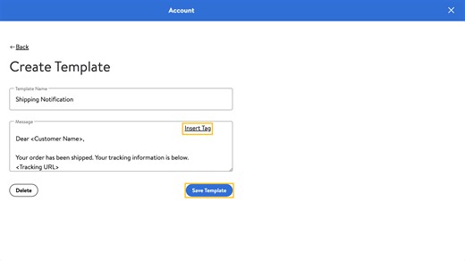 Customer care: Create a customer email template.