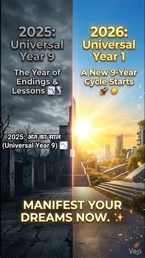 सावधान! 2025 का अंत और 2026 की नई शुरुआत..सब बदलेगा! 🚀 #2026 #Numerology #NewBeginning #Manifest2026