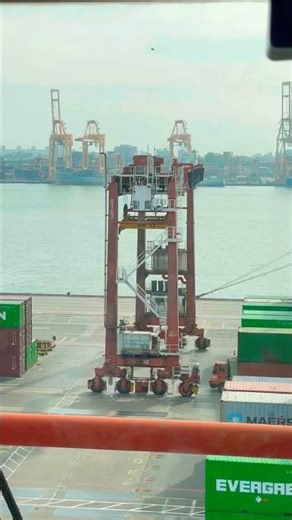 RTG Crane Work at Sri Lanka Port #craneoperator #containerterminal #containerhandling