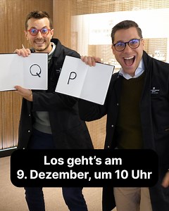 Auf Qlock bahnt sich eine neue Exklusivität an…🤭 TiQ und TaQ können es kaum erwarten, das Geheimnis am Freitag, 9. Dezember um 10 Uhr, endlich zu lüften! 😜 | QoQa