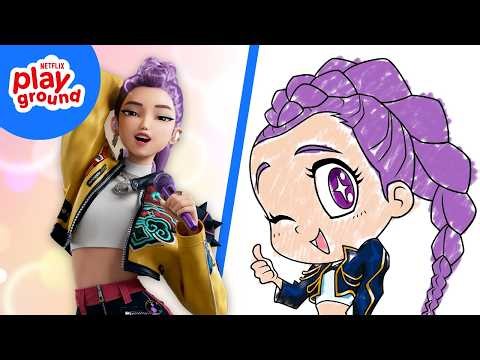 Let’s Color with HUNTR/X 🎨 KPop Demon Hunters | Coloring Compilation for Kids | Netflix Playground