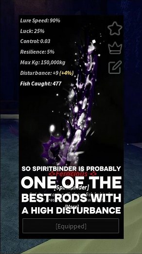 SPIRITBINDER is the BEST Disturbance Rod! 🎣 #roblox #fisch
