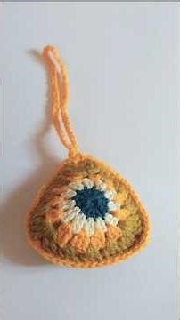 How to Crochet Stitch Easy Triangle Keychain #shorts #crochet #viral #trending #diy #ytshorts #yt