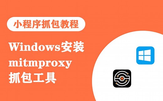 【小程序抓包教程】Windows系统安装mitmproxy抓包工具