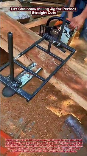 DIY Chainsaw Milling Jig for Perfect Straight Cuts #woodworking #carpentry #wood