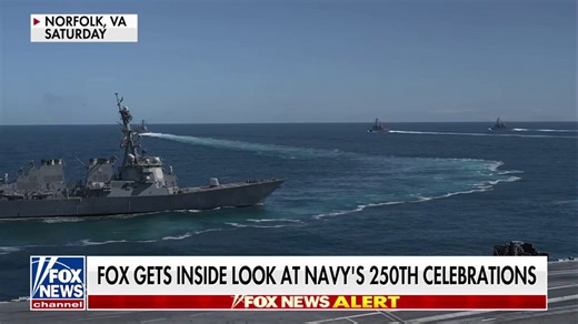 Trump marks Navy’s 250th anniversary aboard carrier with live-fire show