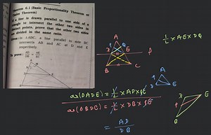 Theorem 6.1 (Basic Proportionality Theorem or If 8 line is draw... | Filo