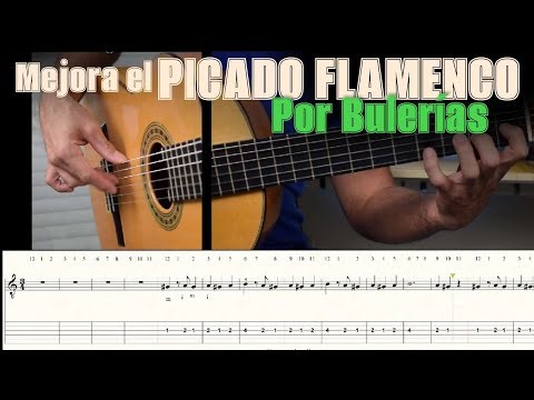 PICADO FLAMENCO | Mejora tu técnica | Falseta de BULERÍAS FÁCIL