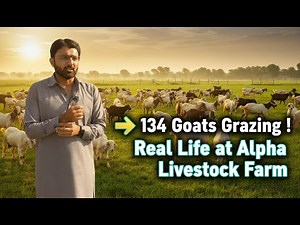 134 Goats Grazing at Alpha Livestock Farm | Real Village Life in Pakistan