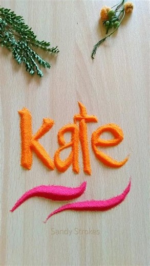 Kate | Sand Art | Sand Script | Sand Calligraphy | Name in Sand |Sand Writing #asmr #art #satisfying