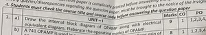Question 1a) Draw the internal block diagram of an OPAMP alon... | Filo
