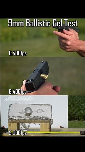 9mm FMJ Ballistic Gel Super Slow Mo Test! - BHS #shorts #slowmotion