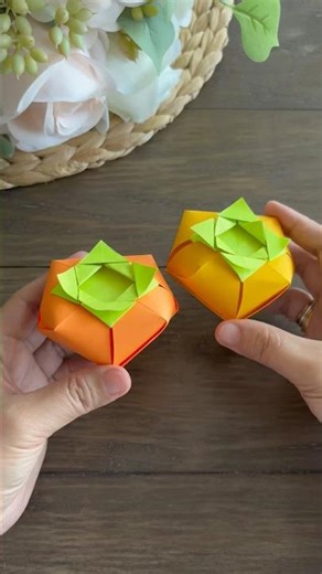 Origami Pumpkin 🎃 | Easy DIY Halloween Decoration #OrigamiPumpkin #DIYHalloweenDecorations