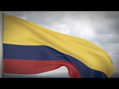 Bandera de Colombia Ondeando