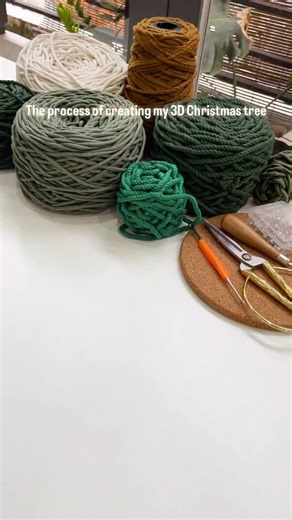 5.3K views · 45 reactions | 4 attempts, countless hours to create this 3D Christmas tree . If you want to learn this project, comment "" and I will send you the link to download it!!!! #macramedecor #macramechristmas #macramechristmasdecor #macramechristmastree | Miss Knottie Macrame | Facebook