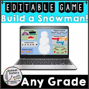 Editable Winter Snowman PowerPoint Class Activity