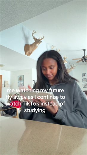 Procrastinating on Homework for TikTok Fun