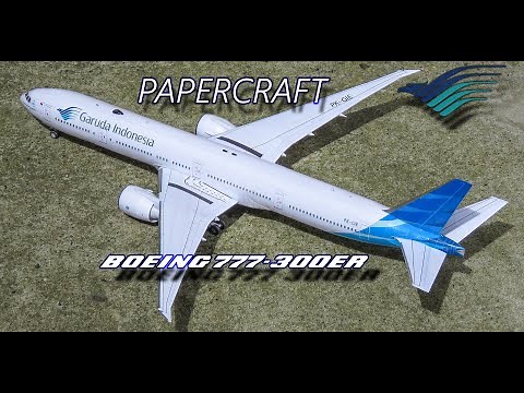 Garuda Indonesia Boeing 777-300ER PAPERCRAFT 1:120.