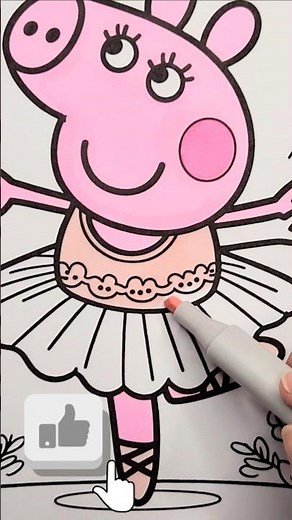 PEPPA PIG BALLET COLORING PAGE #coloring #peppapig #peppa #ballerina #coloringpages