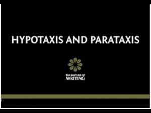 Parataxis vs Hypotaxis