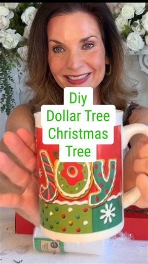 8.6K views · 221 reactions | How cute is this Dollar Tree DIY mini Christmas tree?  Planted in a jumbo mug, dressed with deco mesh, ribbon, and topped with the sweetest little snowman! ☕⛄ #DollarTreeDIY | Olivia's Romantic Home DIY | Facebook