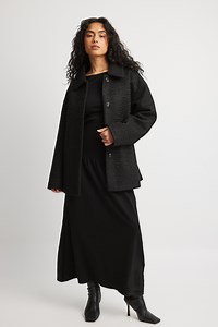 Belted Structured Jacket Black