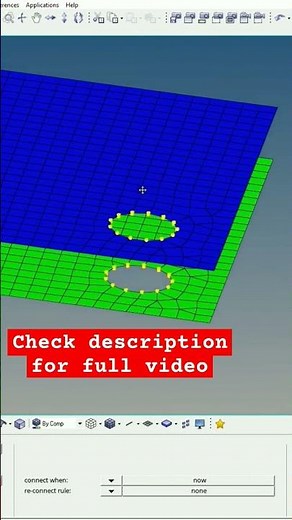 Using connectors in Hypermesh #engineering #hypermesh #meshing #tutorial #analysis #fea