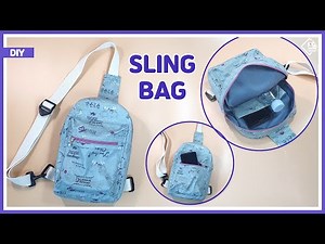 DIY Crossbody Sling bag / Messenger bag / free pattern / sewing tutorial [Tendersmile]