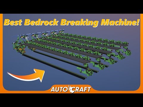 The BEST 3 Way Bedrock Breaking Machine! Break All 5 Layers At Once (With Tutorial) AutoCraft ep.94