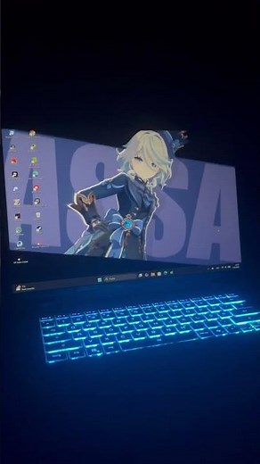 live wallpaper hutao montagem shirt blue! (4k60fps) 100/100 wallpaper 🤩 #anime #dance #phonk