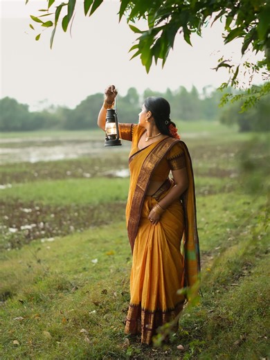 Subha on Instagram: "One of my fav shoot with @twilightzone_photography #lightsandshadows #sunset #waitingforyou #villagegirl #landscapephotography"