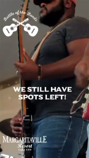 🎸 BATTLE OF THE BANDS IS SO SOON 🎸 Cape Cod talent — your moment is calling. We’ve locked in almost all of our incredible bands…and there are just TWO spots left for Sunday. What’s on the line? 🏆 $1,000 prize 🏨 A free stay for each band member at Margaritaville Resort Cape Cod 🎶 A 2026 gig series at the resort This one’s decided by the crowd. Come hear the bands live, sip on specialty rum flights, and cast your vote. 📍 Sunday, 12/21 | ⏰ 6PM 🎤 Musicians: submissions are still OPEN — move f