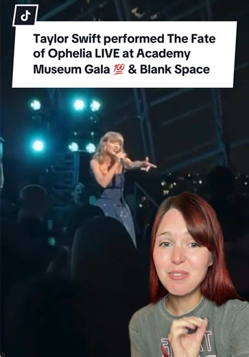 The Fate of Ophelia & Blank Space LIVE at Academy Museum Gala 💯 #taylorswift #academymuseumgala #thefateofophelia #thelifeofashowgirl