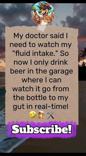 Strictly Following Doctor's Orders! 🍺🛠️ #beerhumor #garage #funny #AussieBrewYarns