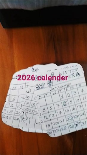 2026 hand made calender