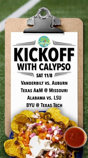 Don’t miss the opening drive stuck in the kitchen. Score big flavor before game time with Calypso takeout or catering — perfect for your crew, big or small. Order ahead for pickup or delivery. | Calypso Cafe