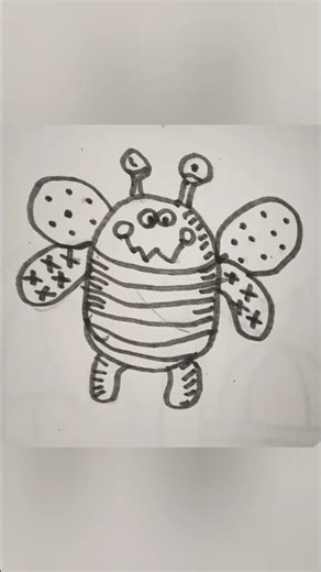 Alien X Drawing 👽 #monster #funnymonster #drawingdaily #drawing #art #comedyart #alien