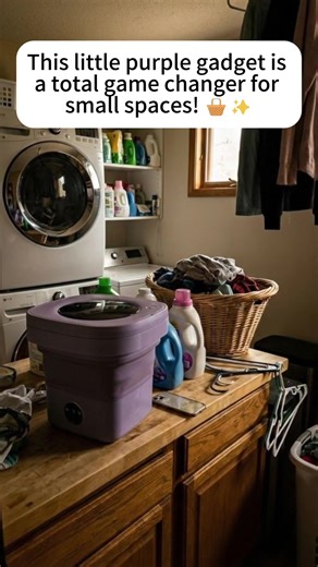 A portable washing machine? How cool is it? #portablewashingmachine #laundrytips