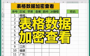 Excel表格中的数据，加密查看的设置方法_哔哩哔哩_bilibili