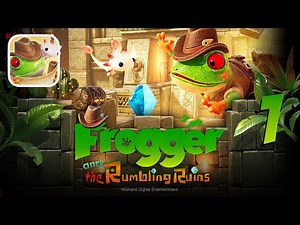 Frogger and the Rumbling Ruins - iOS (Apple Arcade) Gameplay Part 1