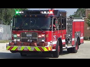 Chicago Fire Department Engine 75 & Ambulance 5 Responding