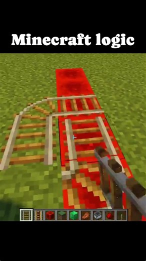 Rail logic in Minecraft #minecraft #gaming #minecraftshorts #trending